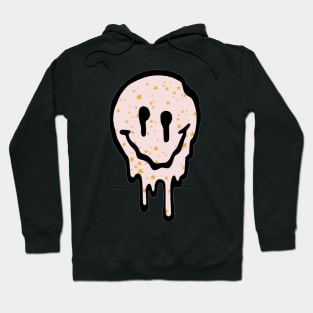 Pink Stars Drippy Smiley Face Hoodie